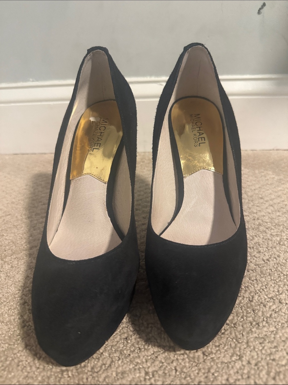 Michael Kors Black Suede Pointed-Toe Pumps